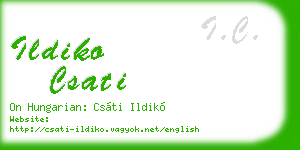 ildiko csati business card