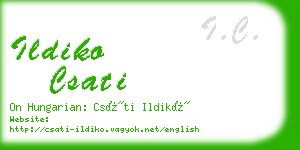 ildiko csati business card